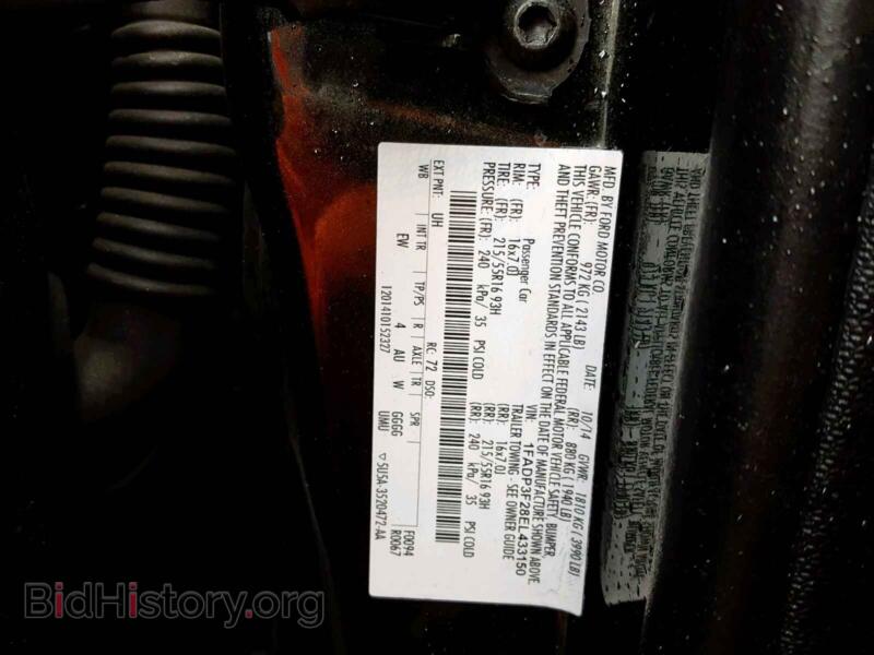 2014 Ford FOCUS SE (VIN 1FADP3F28EL433150) — photo 10 of 10