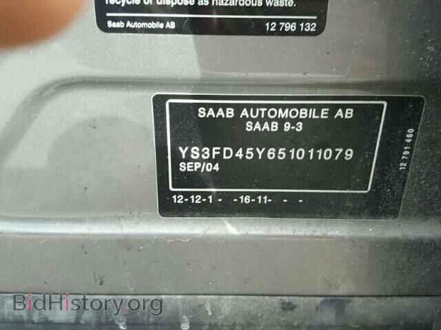 2005 SAAB 9 3 - VIN: YS3FD45Y651011079 - Фото 10