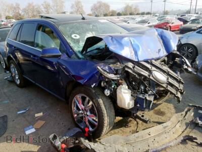 2013 Ford EDGE Edge Limit, синий — VIN 2FMDK4KC8DBA39526, Copart