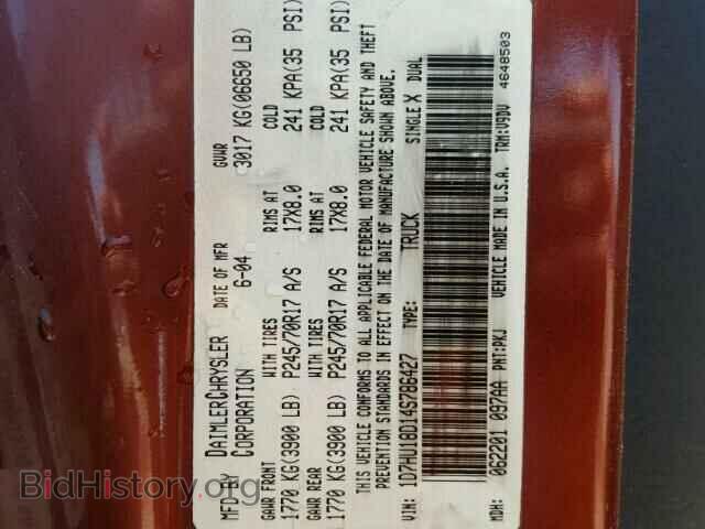 2004 DODGE RAM 1500 - VIN: 1D7HU18D14S786427 - Фото 10