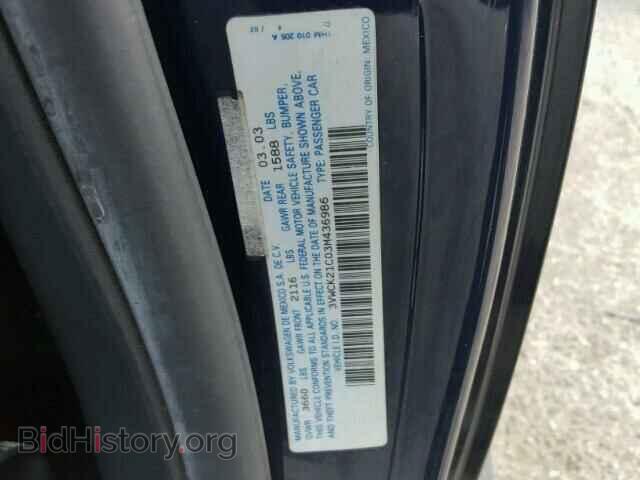 2003 VOLKSWAGEN BEETLE - VIN: 3VWCK21C03M436986 - Фото 10