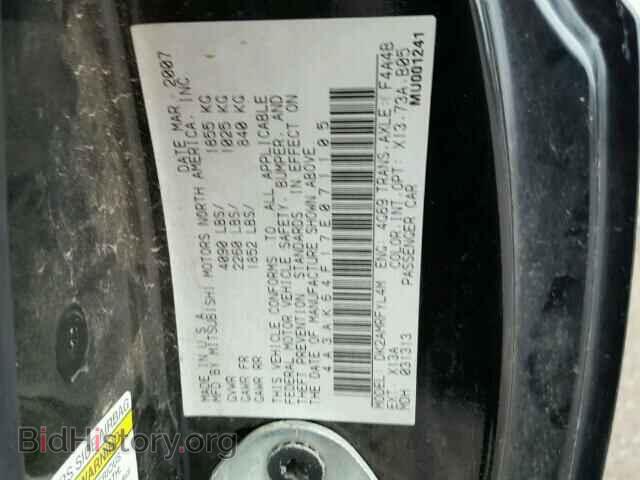 2007 MITSUBISHI ECLIPSE - VIN: 4A3AK64F17E071105 - Фото 10