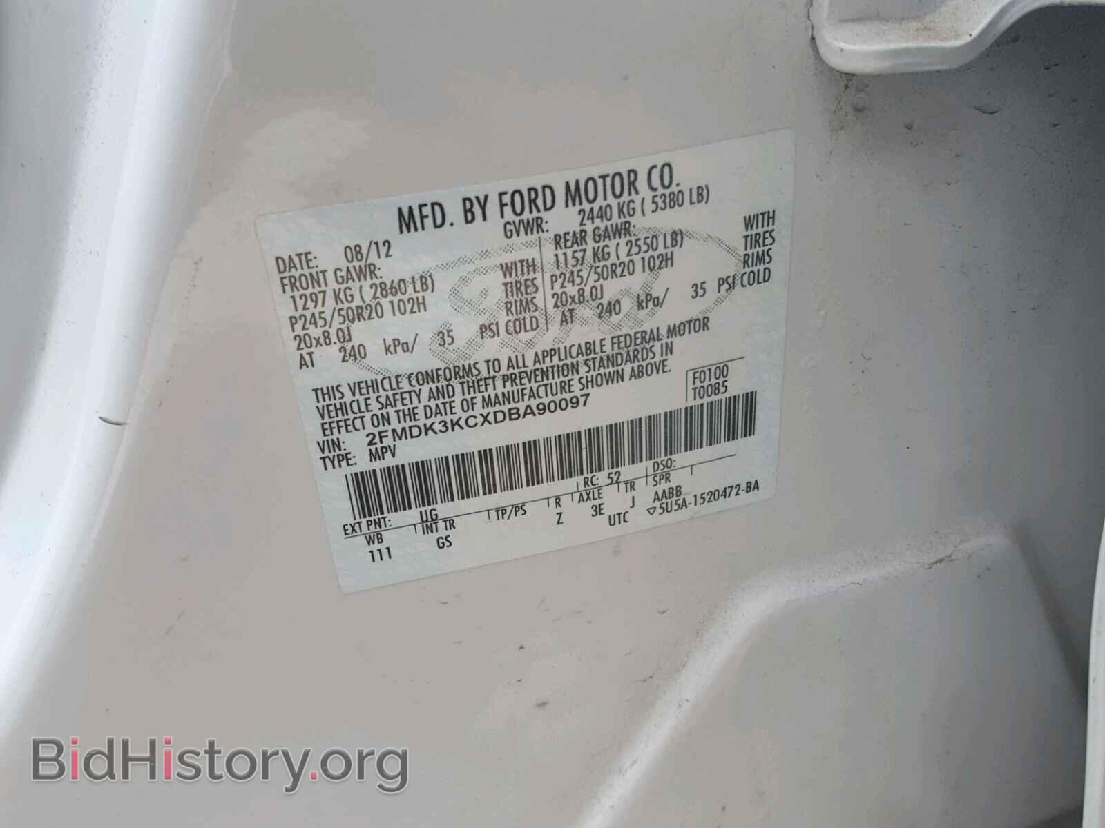 2013 FORD EDGE - VIN: 2FMDK3KCXDBA90097 - Photo 10