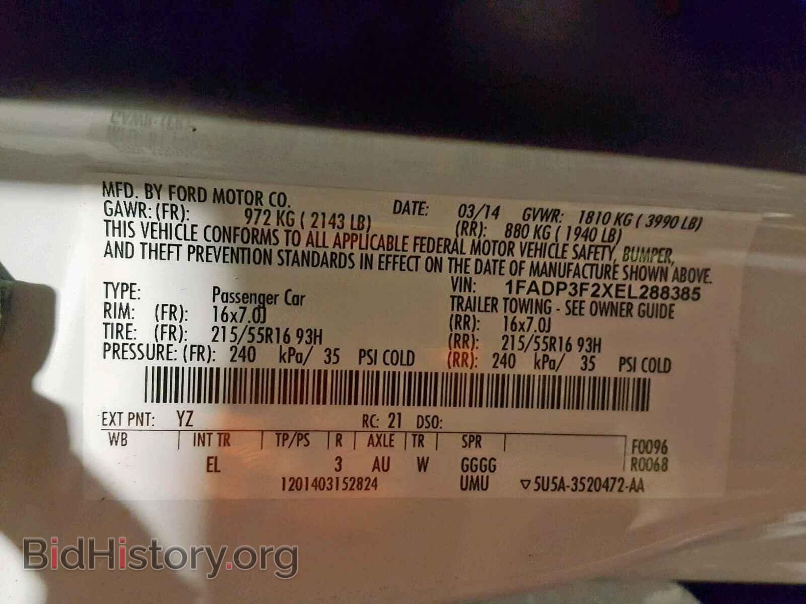 2014 FORD FOCUS SE - VIN: 1FADP3F2XEL288385 - Фото 10