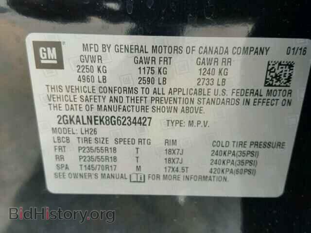 2016 GMC TERRAIN - VIN: 2GKALNEK8G6234427 - Фото 10