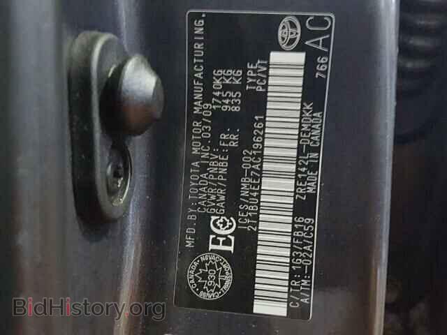 2010 TOYOTA COROLLA BA - VIN: 2T1BU4EE7AC196261 - Фото 10