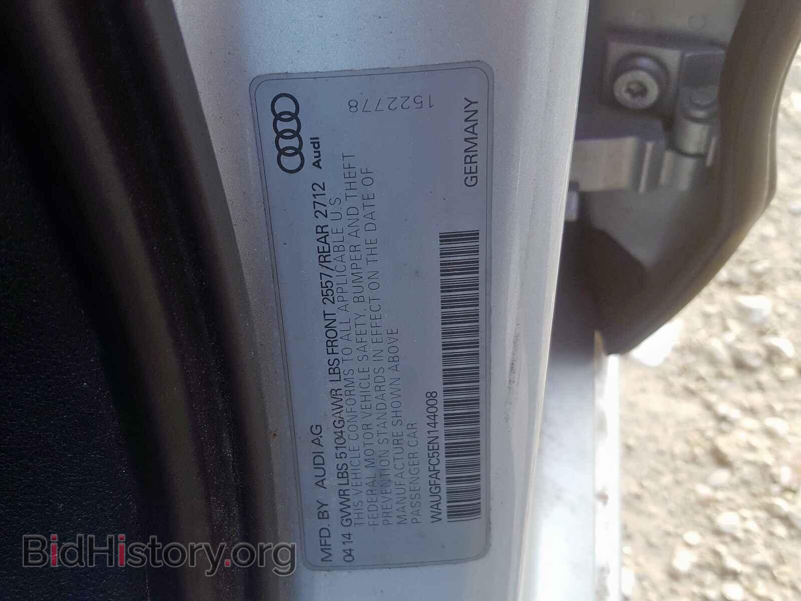 2014 AUDI A6 - VIN: WAUGFAFC5EN144008 - Фото 10