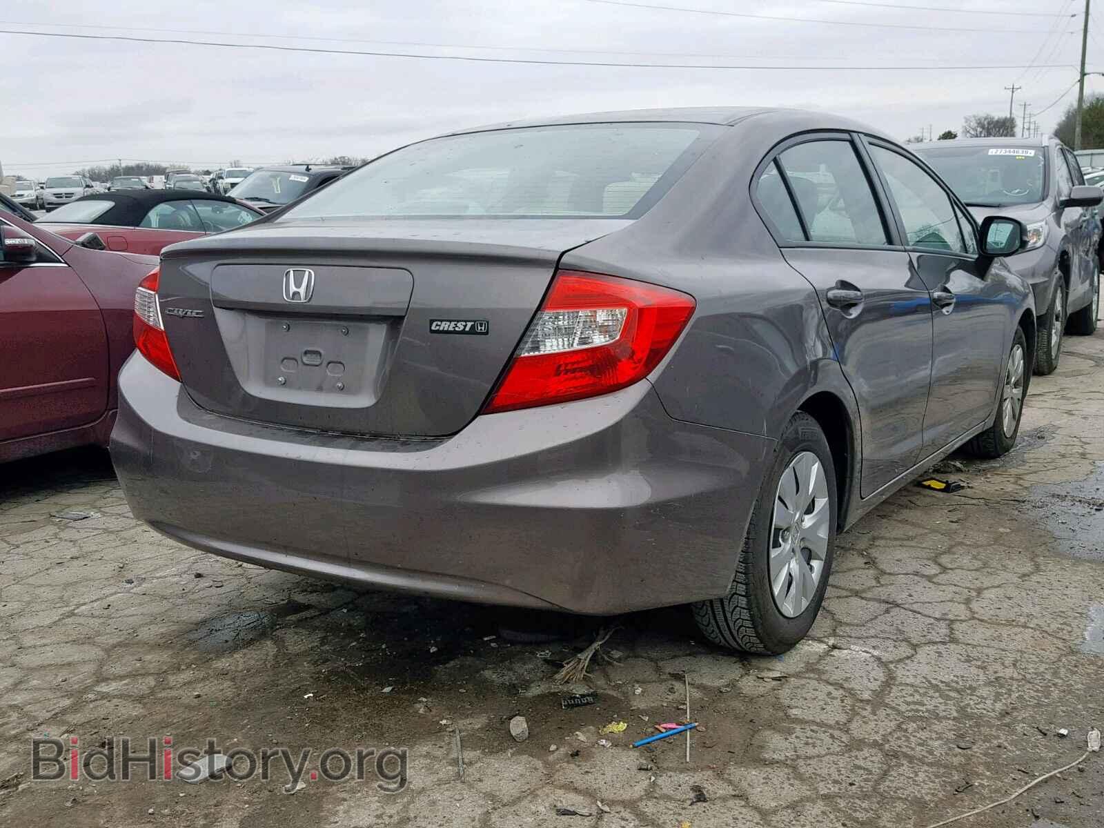 2012 HONDA CIVIC LX - VIN: 2HGFB2F52CH559375 - Фото 4