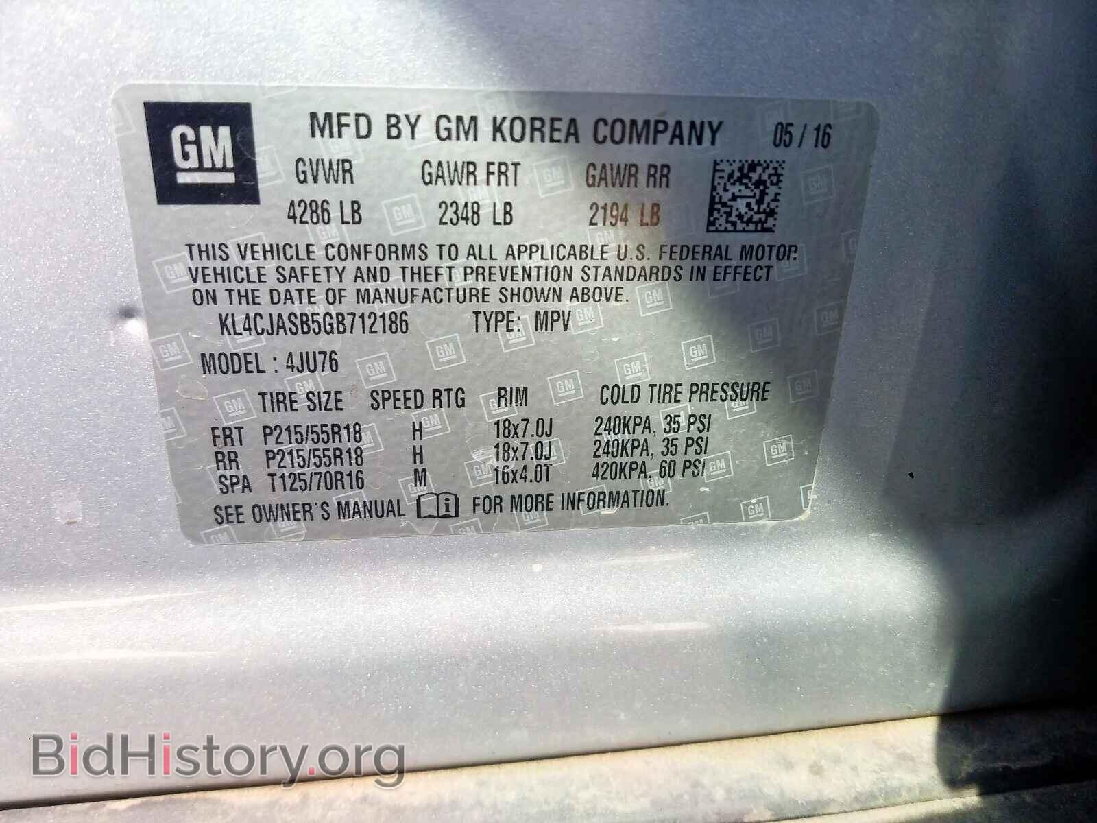 2016 BUICK ENCORE - VIN: KL4CJASB5GB712186 - Photo 10