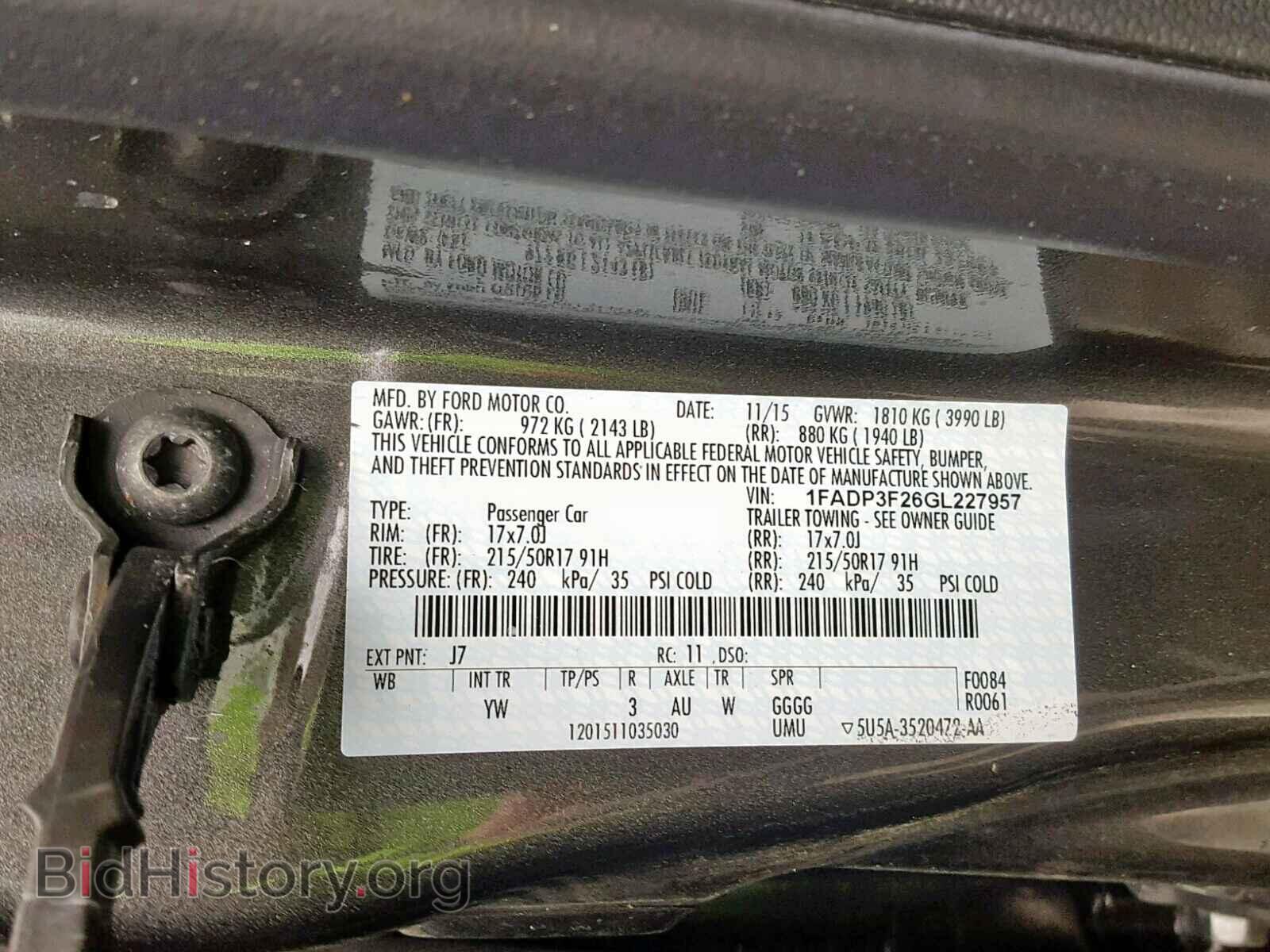 2016 FORD FOCUS SE - VIN: 1FADP3F26GL227957 - Фото 10