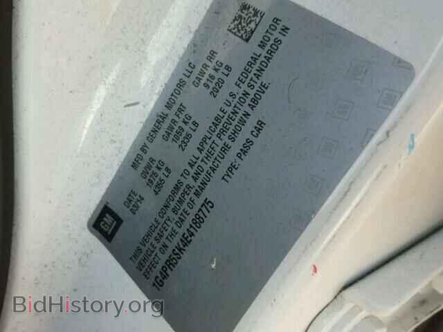 2014 BUICK VERANO - VIN: 1G4PR5SK4E4188775 - Фото 10