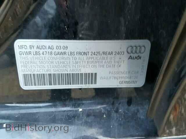 2009 AUDI A4 - VIN: WAUJF78K99N068120 - Фото 10