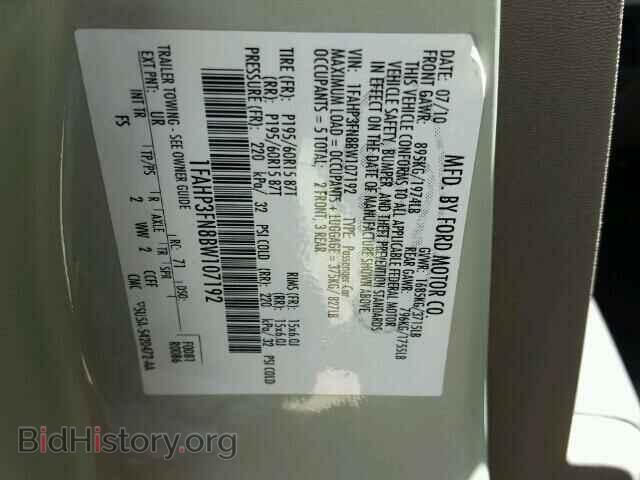 2011 FORD FOCUS - VIN: 1FAHP3FN8BW107192 - Фото 10