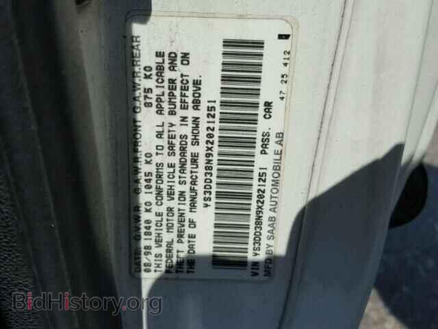 1999 SAAB 9 3 - VIN: YS3DD38N9X2021251 - Photo 10