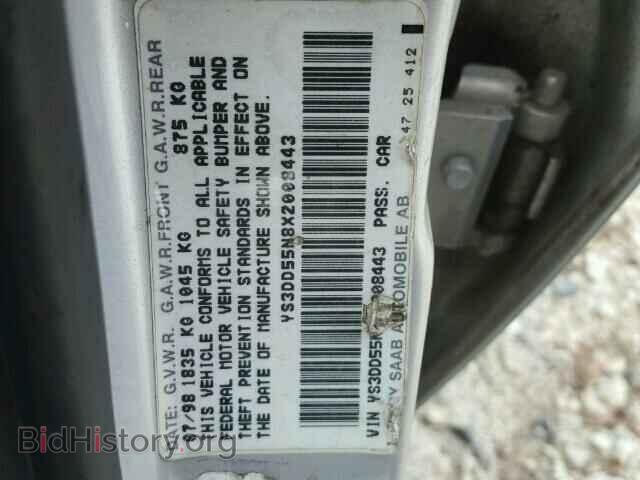 1999 SAAB 9 3 - VIN: YS3DD55N8X2008443 - Фото 10