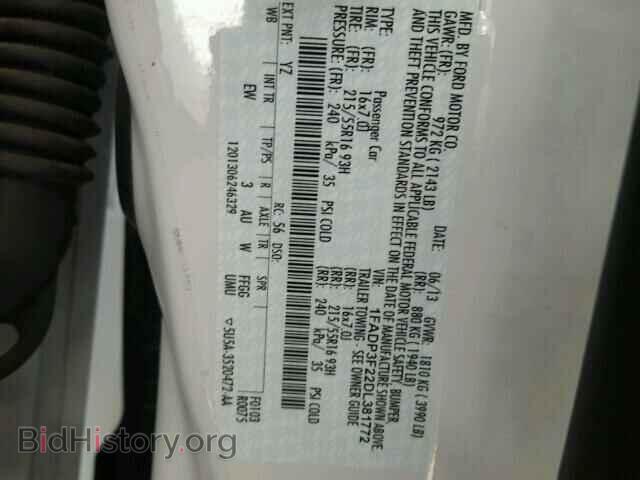 2013 FORD FOCUS - VIN: 1FADP3F22DL381772 - Фото 10