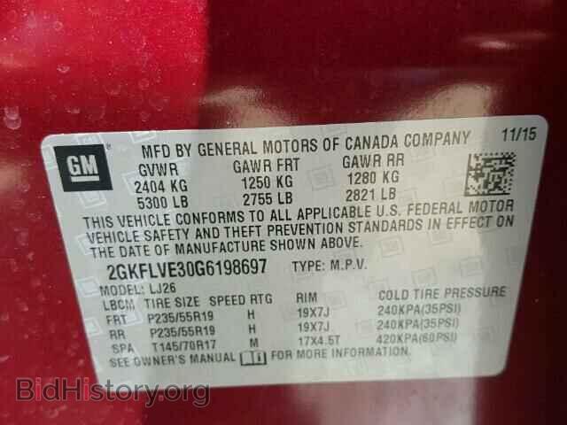 2016 GMC TERRAIN - VIN: 2GKFLVE30G6198697 - Фото 10