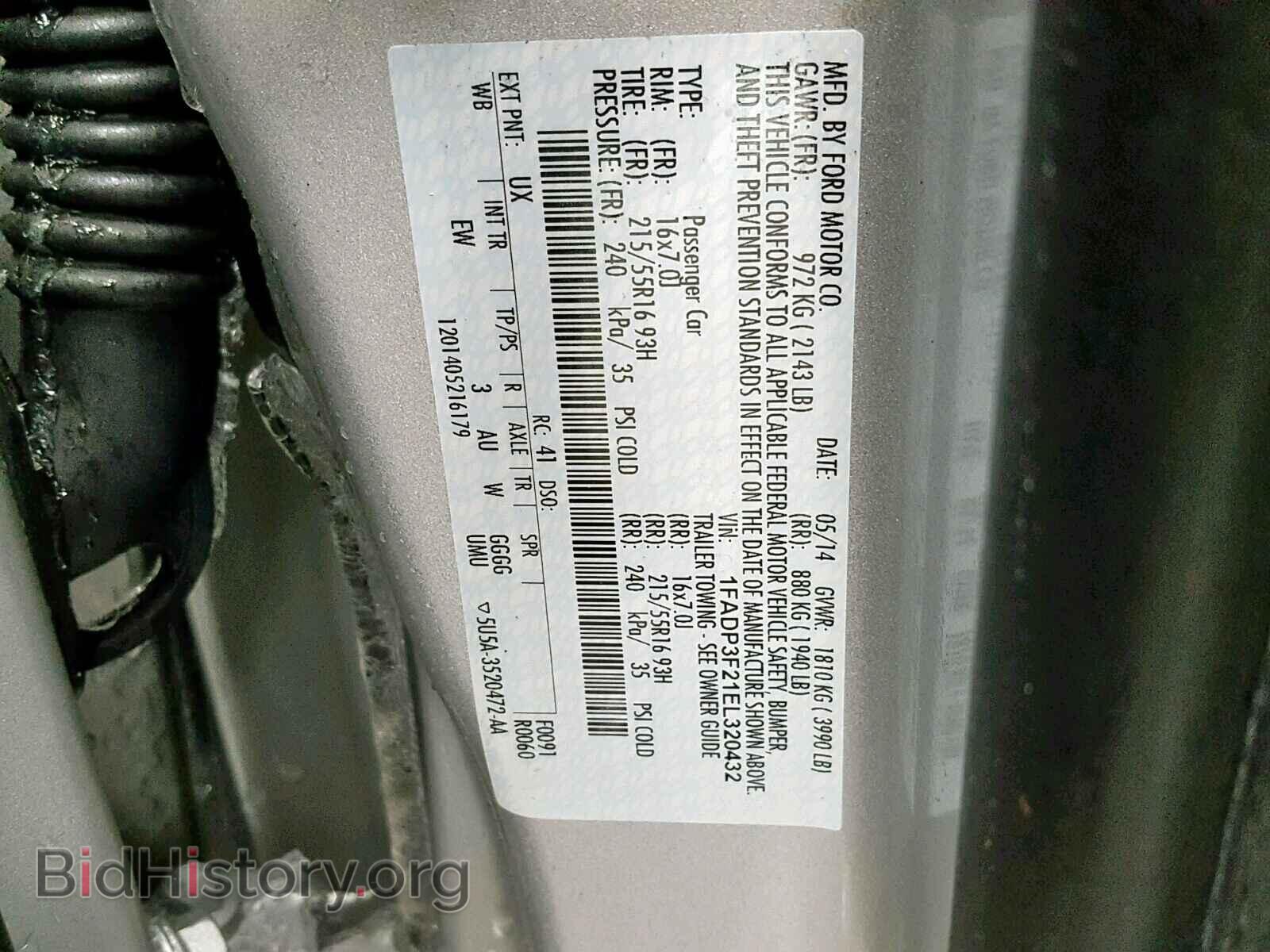 2014 FORD FOCUS SE - VIN: 1FADP3F21EL320432 - Фото 10