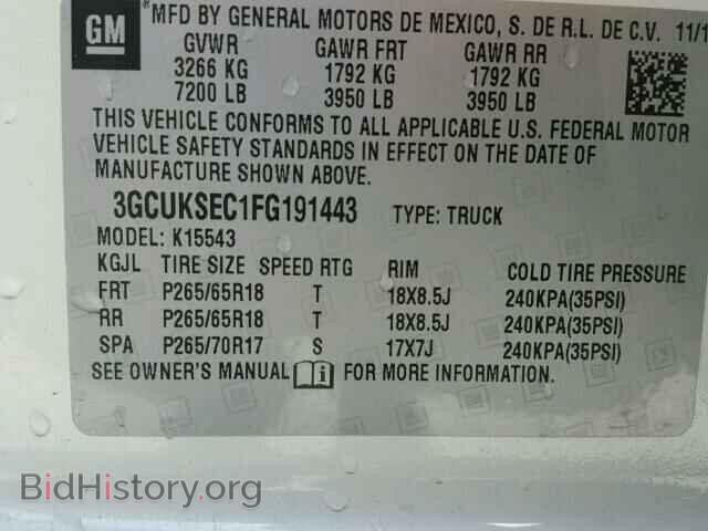 2015 CHEVROLET SILVERADO - VIN: 3GCUKSEC1FG191443 - Photo 10