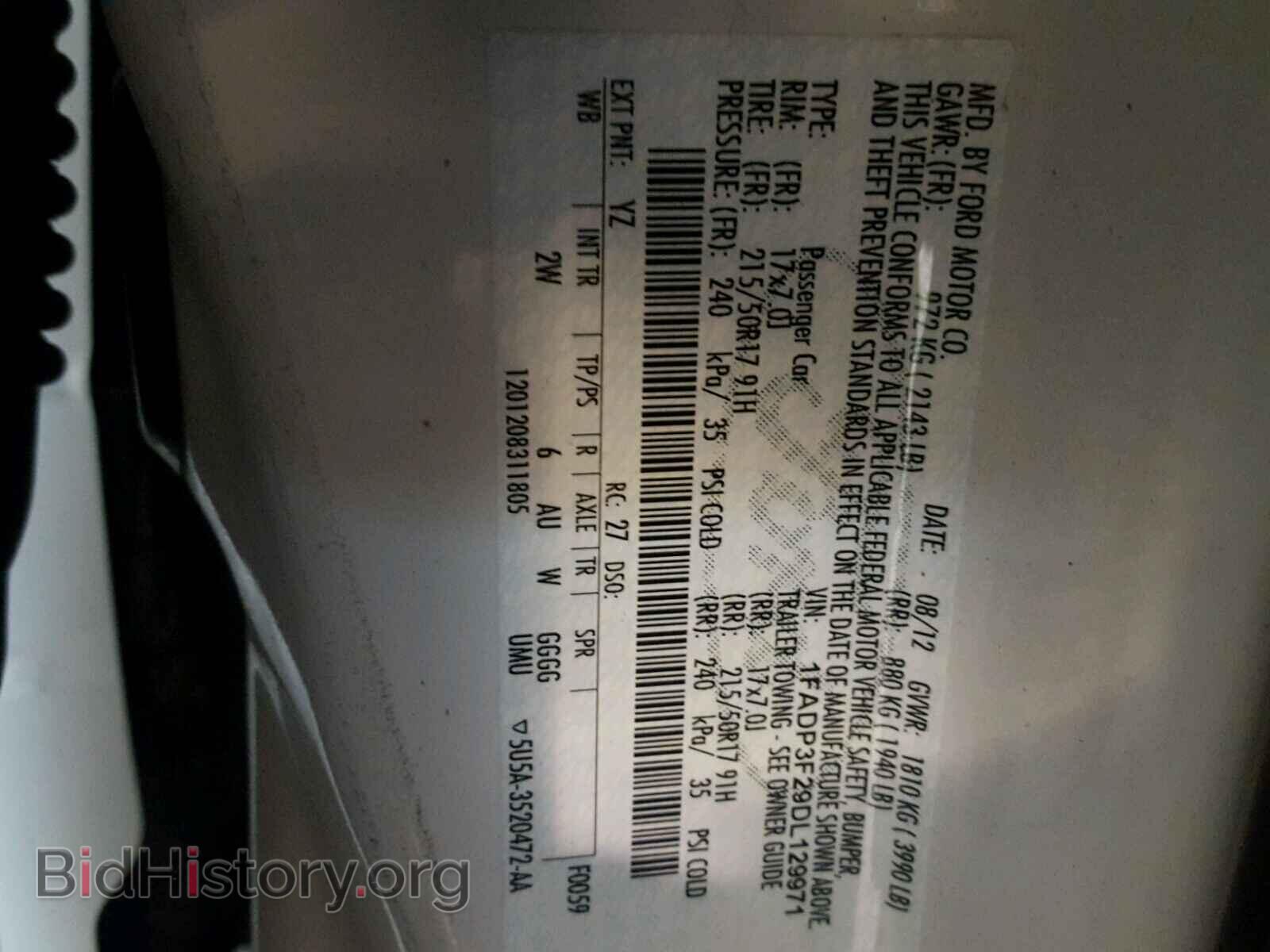 2013 FORD FOCUS - VIN: 1FADP3F29DL129971 - Фото 10
