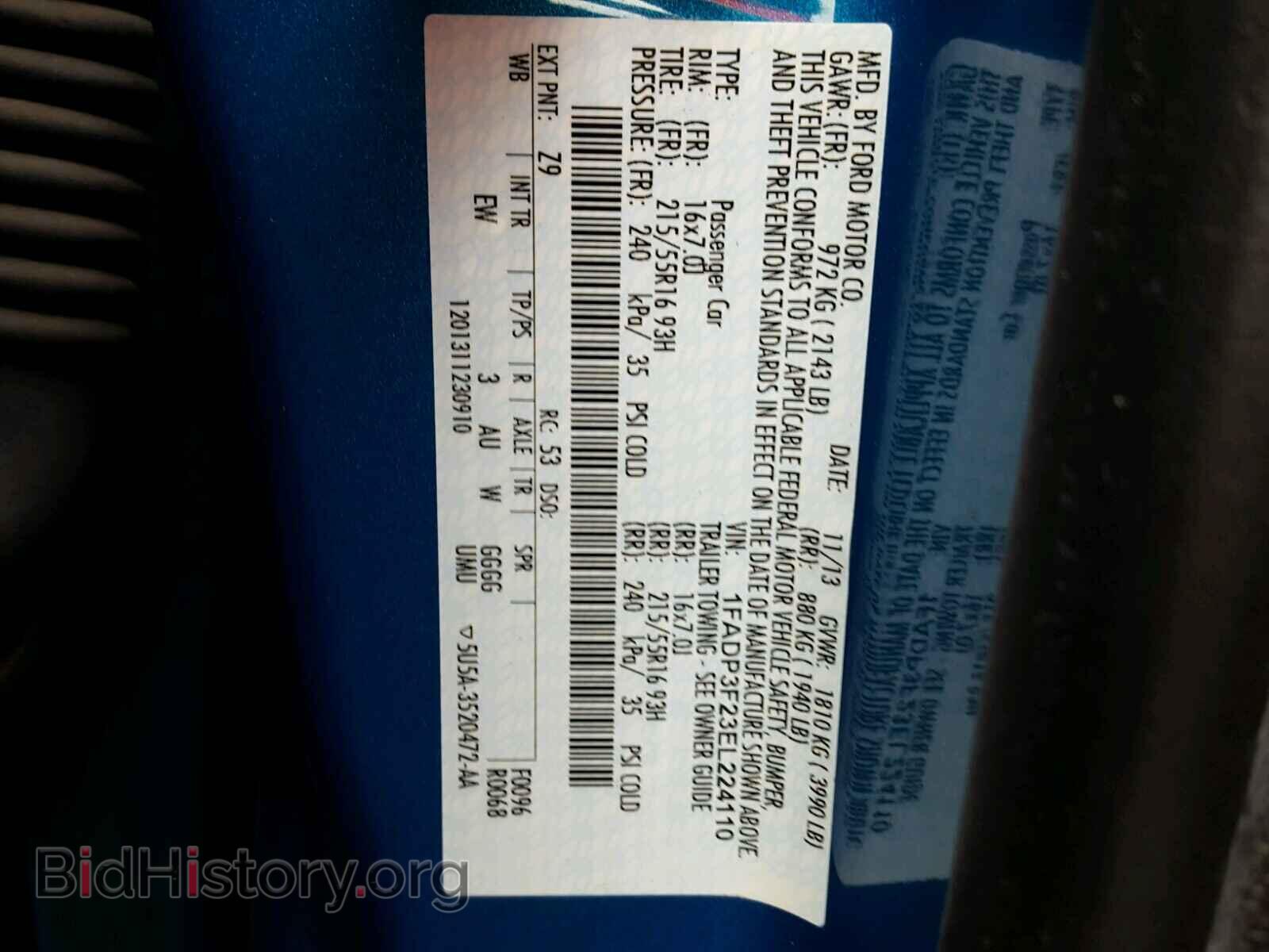 2014 FORD FOCUS - VIN: 1FADP3F23EL224110 - Photo 10