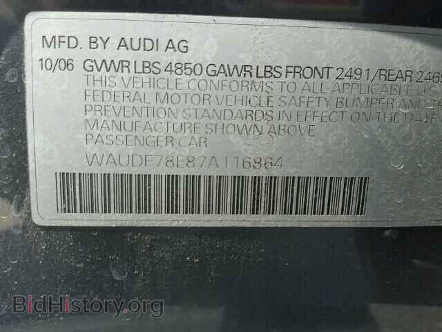 2007 AUDI A4 - VIN: WAUDF78E87A116864 - Фото 10