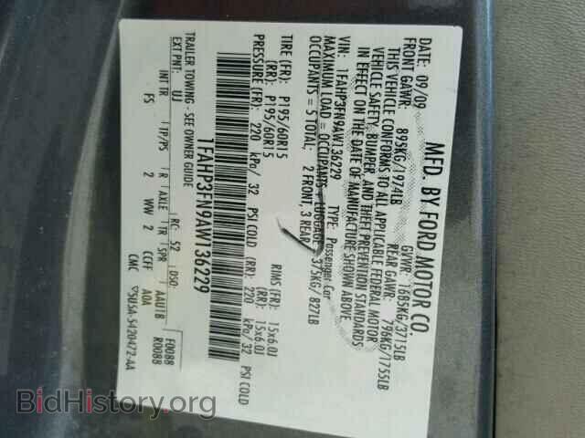 2010 FORD FOCUS - VIN: 1FAHP3FN9AW136229 - Фото 10