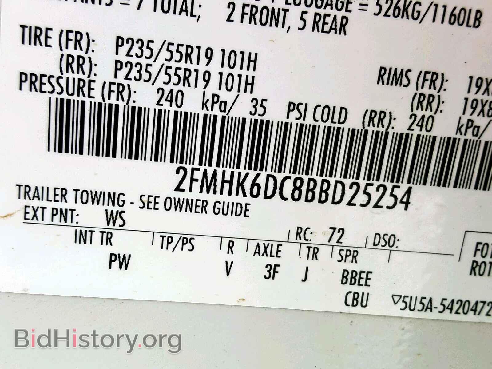 2011 FORD FLEX LIMIT - VIN: 2FMHK6DC8BBD25254 - Фото 10