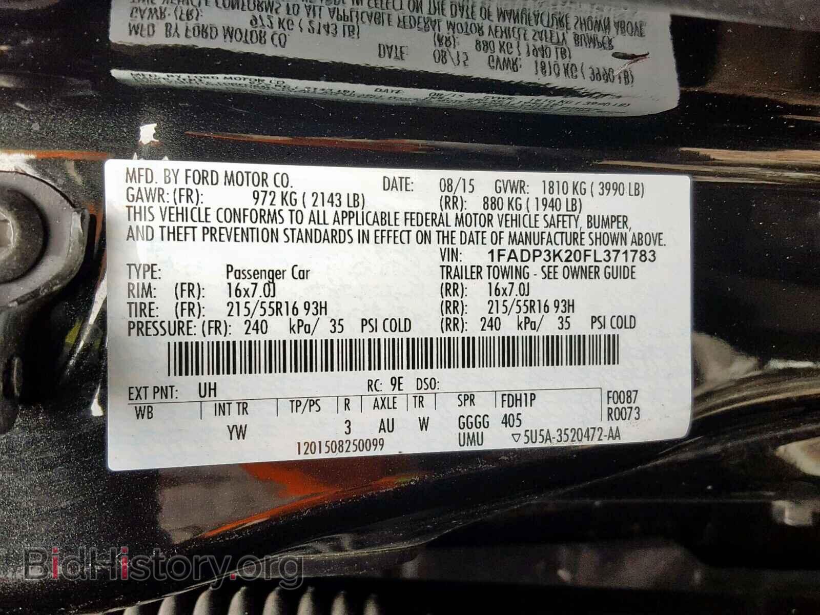 2015 FORD FOCUS SE - VIN: 1FADP3K20FL371783 - Фото 10