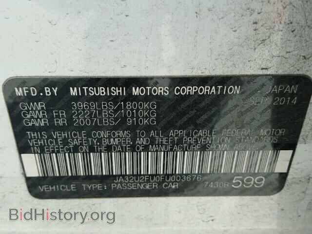 2015 MITSUBISHI LANCER - VIN: JA32U2FU0FU003676 - Фото 10