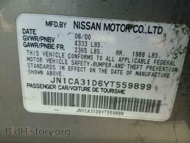 2000 NISSAN MAXIMA - VIN: JN1CA31D6YT559899 - Фото 10