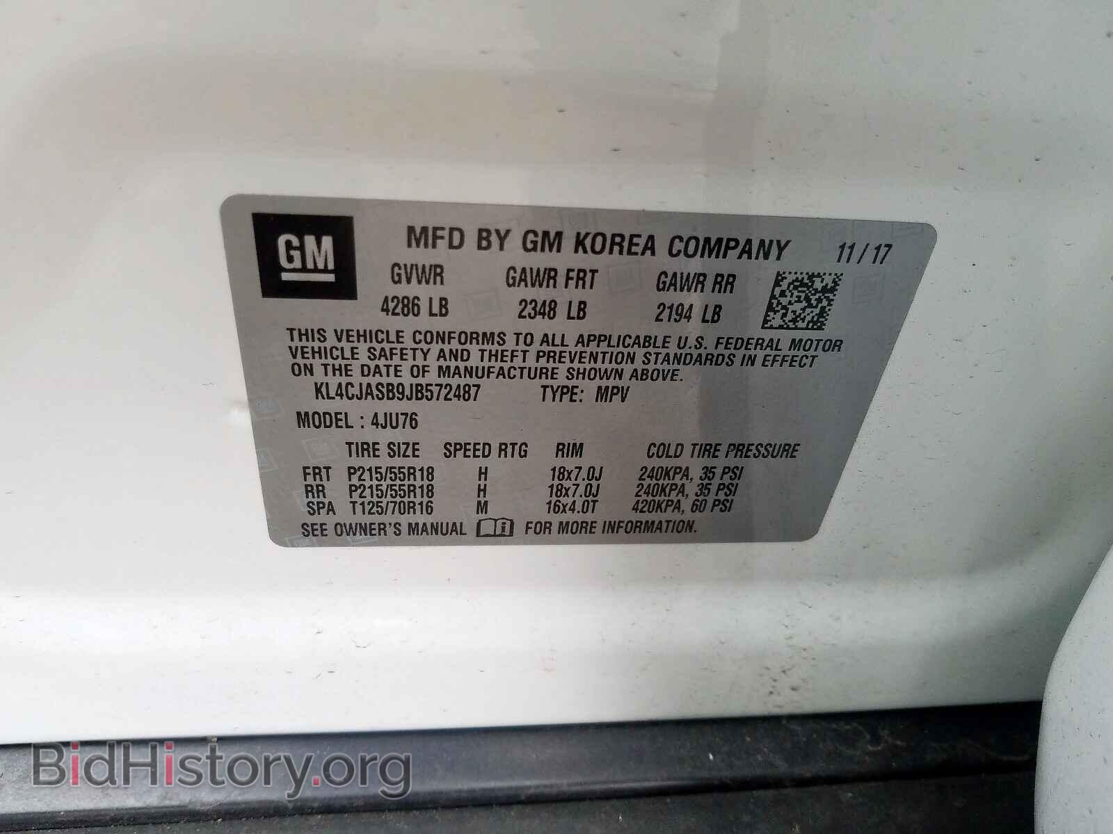 2018 BUICK ENCORE PRE - VIN: KL4CJASB9JB572487 - Photo 10