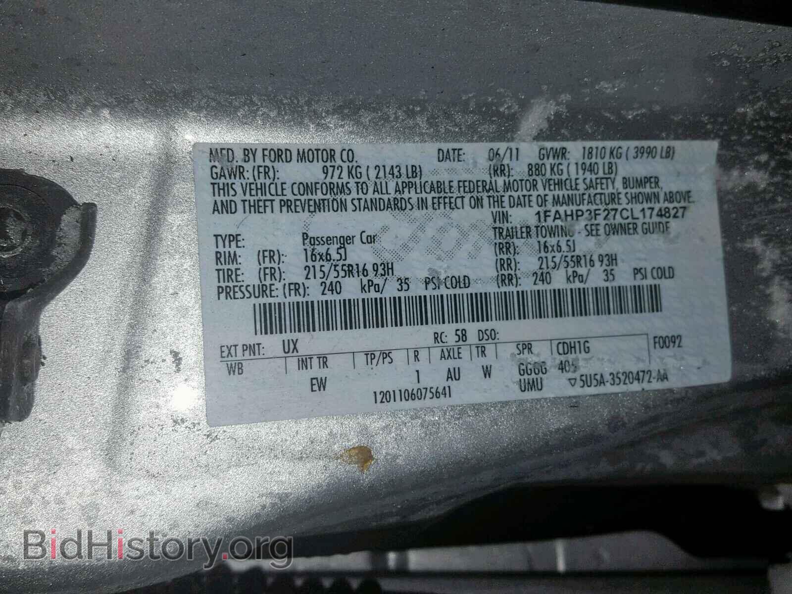 2012 FORD FOCUS SE - VIN: 1FAHP3F27CL174827 - Фото 10