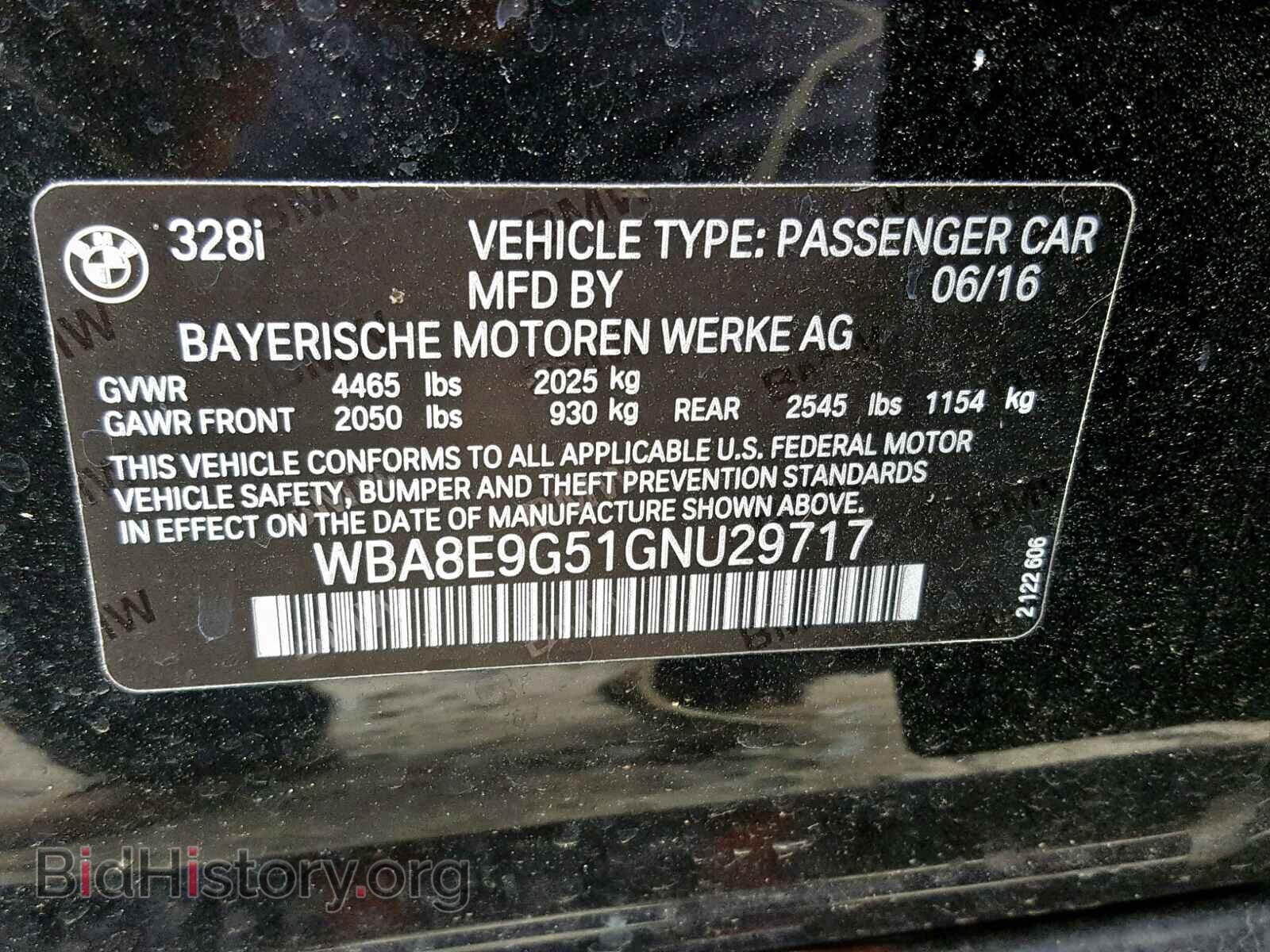 2016 BMW 3 SERIES - VIN: WBA8E9G51GNU29717 - Фото 10