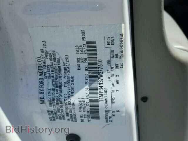 2007 FORD FOCUS - VIN: 1FAFP34N37W277610 - Фото 10