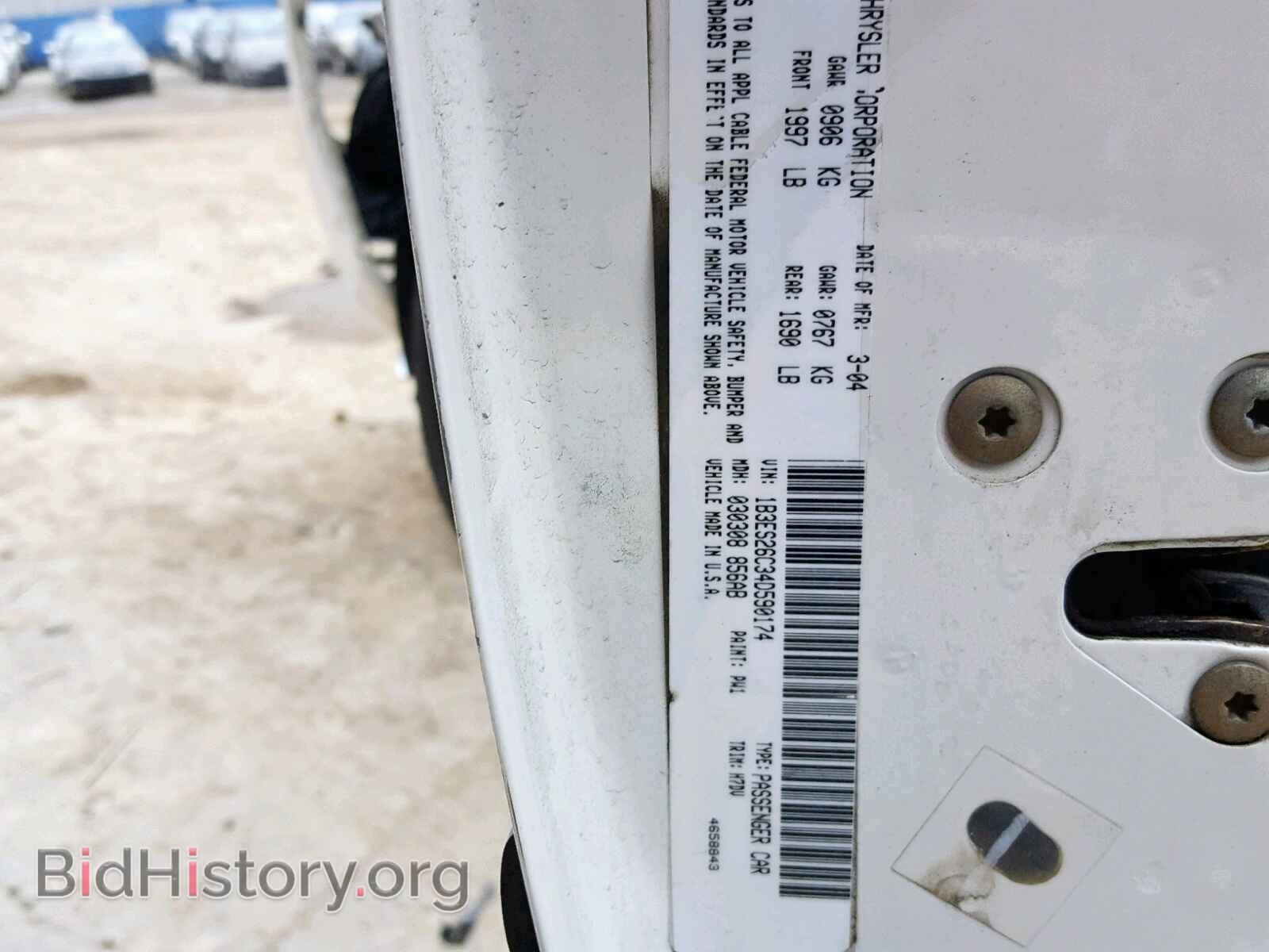 2004 DODGE NEON - VIN: 1B3ES26C34D590174 - Фото 10