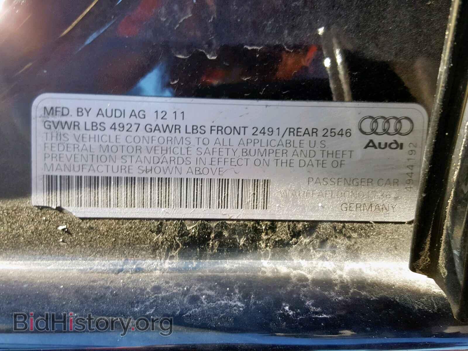 2012 AUDI A4 - VIN: WAUFFAFL0CN017367 - Photo 10