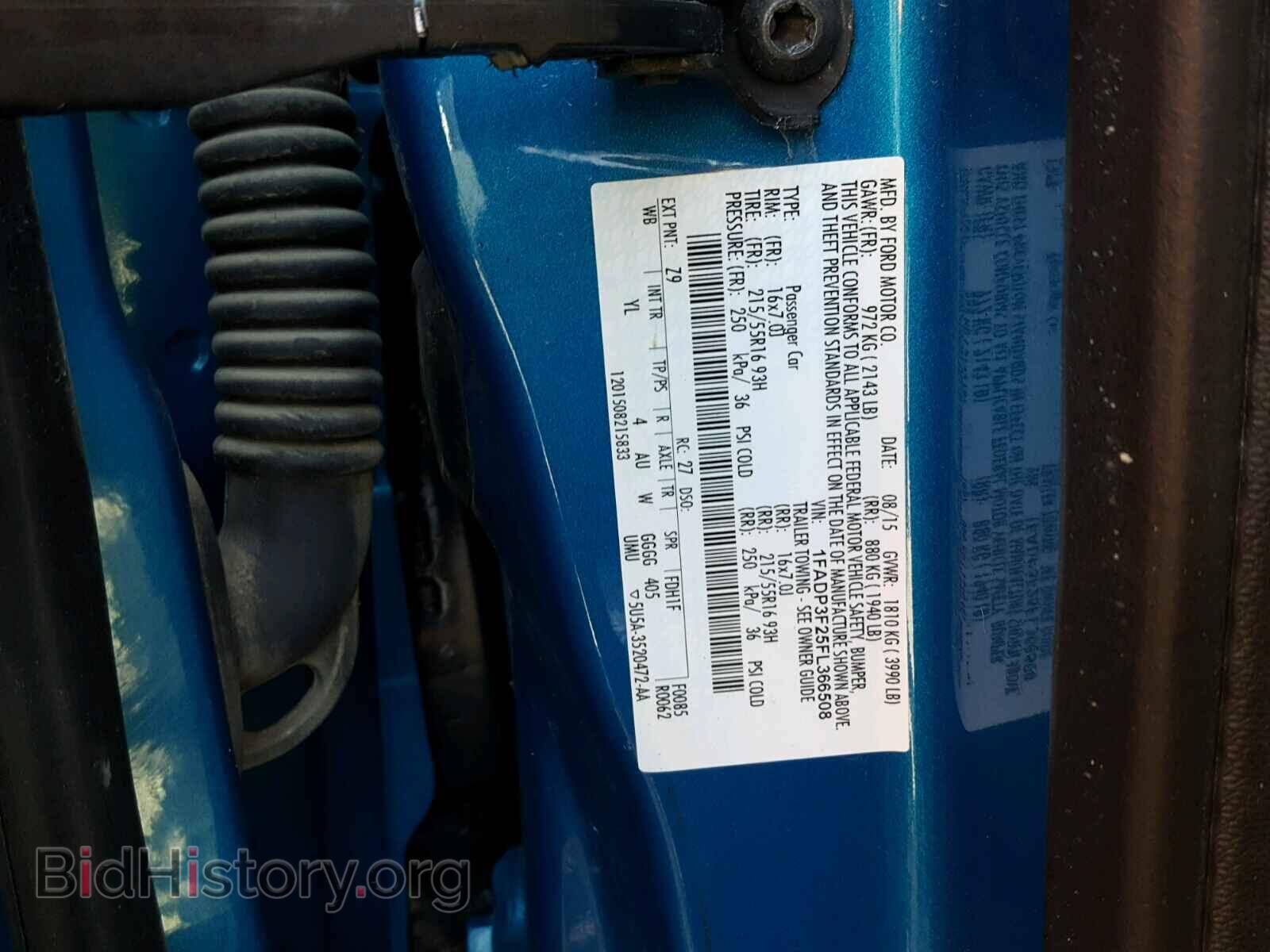 2015 FORD FOCUS - VIN: 1FADP3F25FL366508 - Фото 10