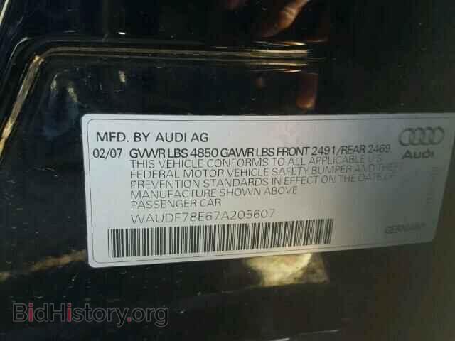 2007 AUDI A4 - VIN: WAUDF78E67A205607 - Photo 10