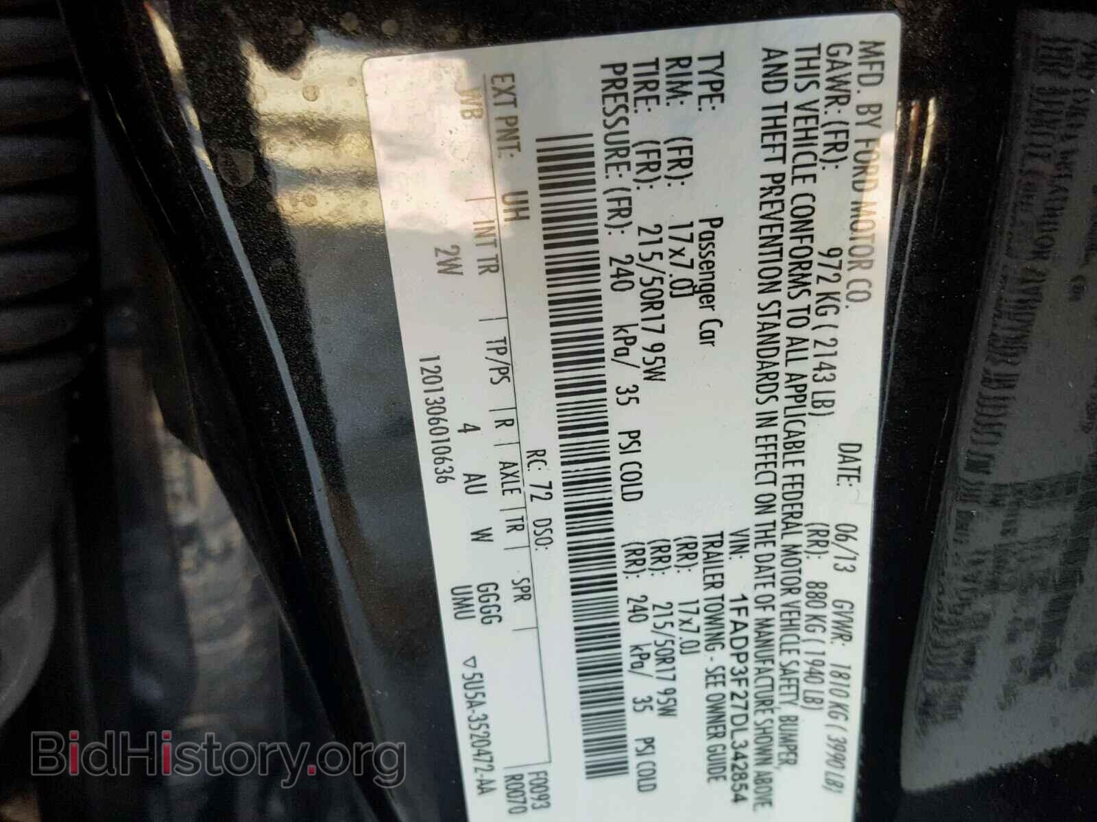 2013 FORD FOCUS - VIN: 1FADP3F27DL342854 - Фото 10