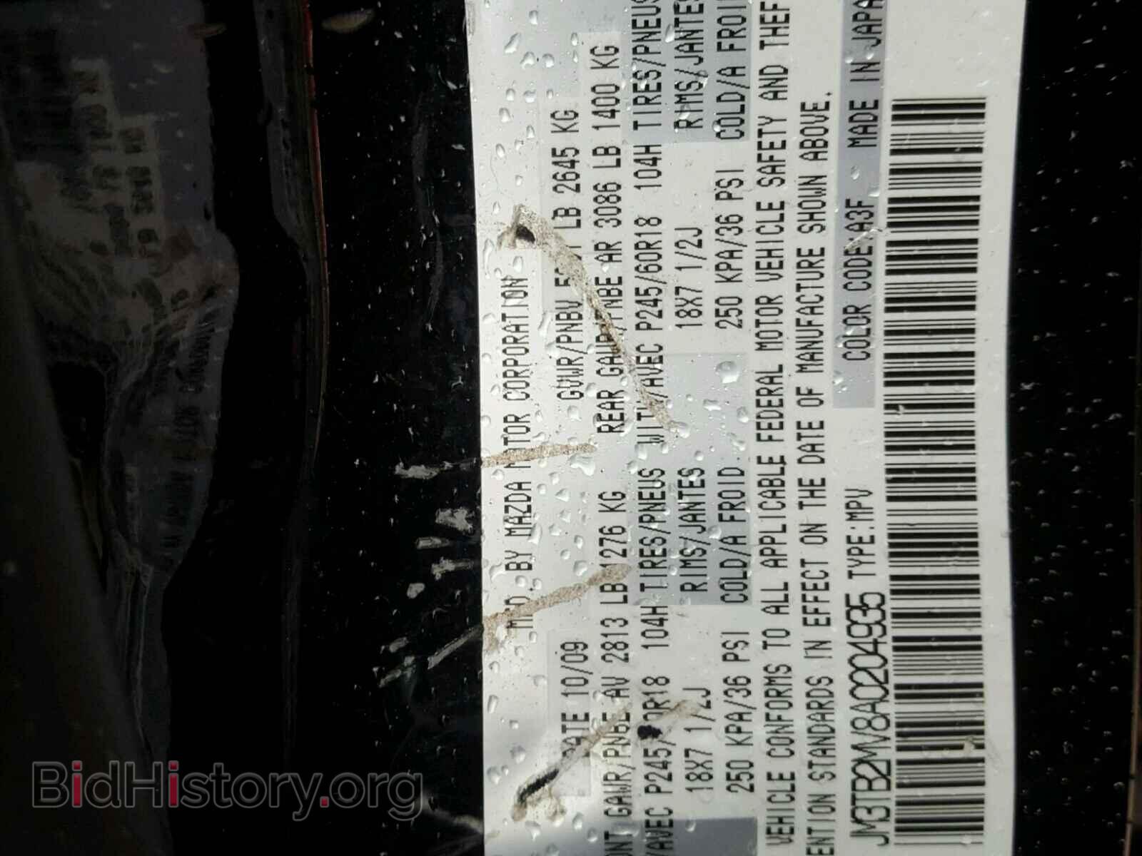 2010 MAZDA CX-9 - VIN: JM3TB2MV8A0204935 - Фото 10