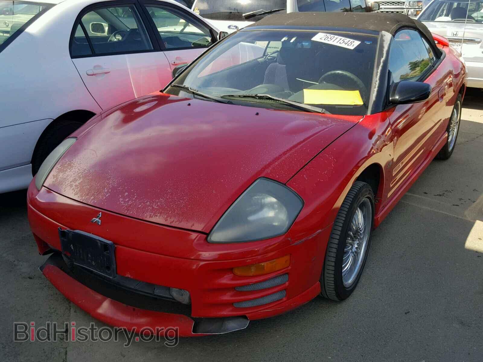 2002 MITSUBISHI ECLIPSE - VIN: 4A3AE85H62E016354 - Фото 2