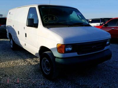 2007 Ford ECONOLINE, белый — VIN 1FTNE14W07DA26404, Copart