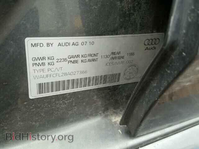 2011 AUDI A4 - VIN: WAUFFCFL2BA027366 - Фото 10