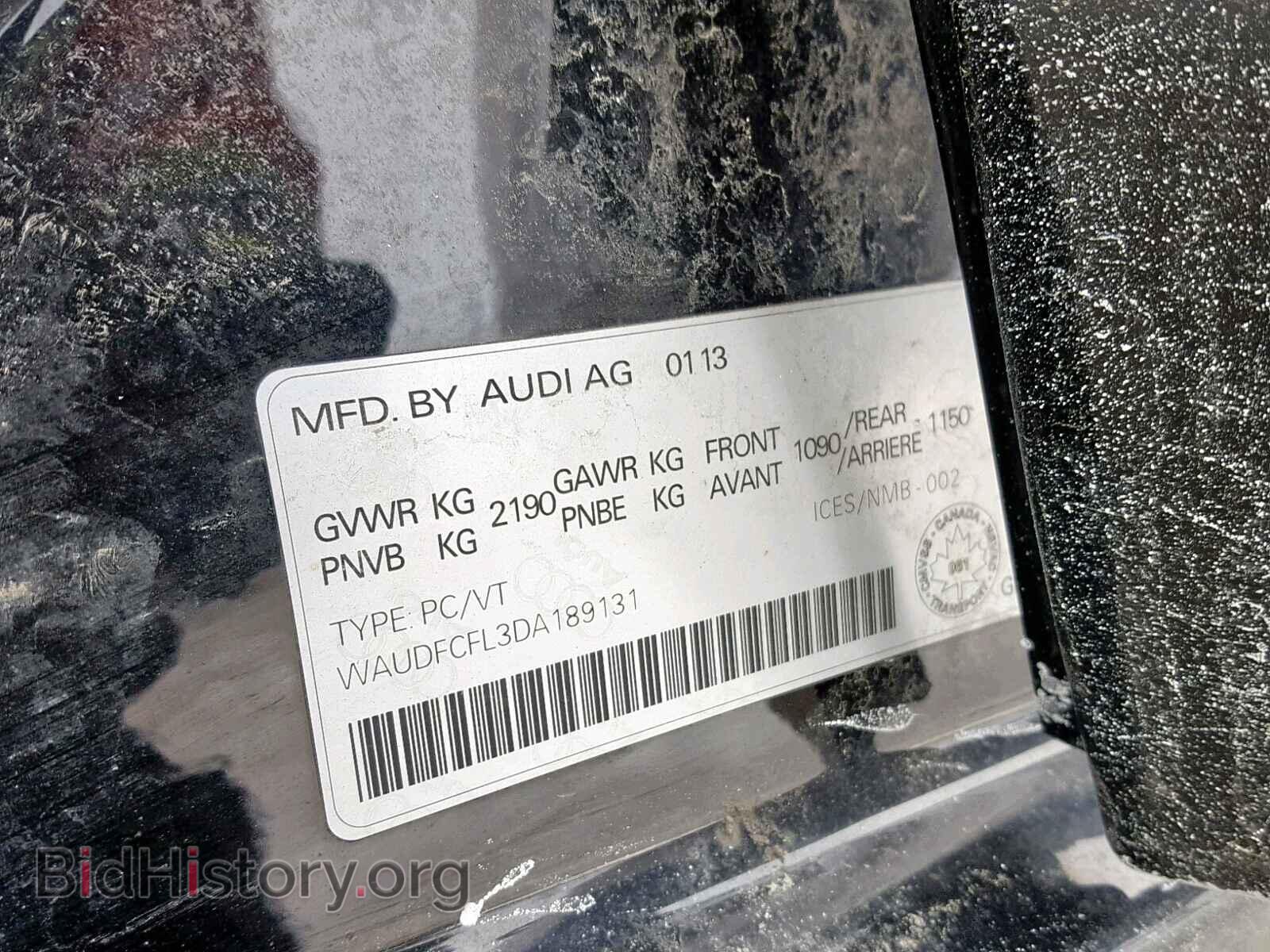2013 AUDI A4 - VIN: WAUDFCFL3DA189131 - Photo 10