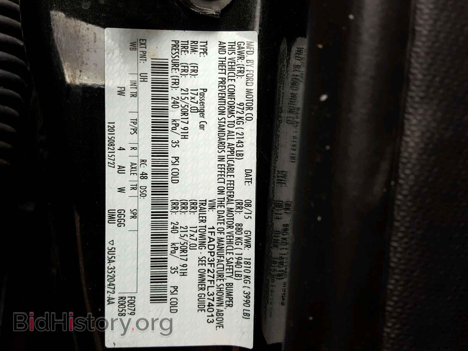 2015 FORD FOCUS - VIN: 1FADP3F27FL374013 - Photo 10