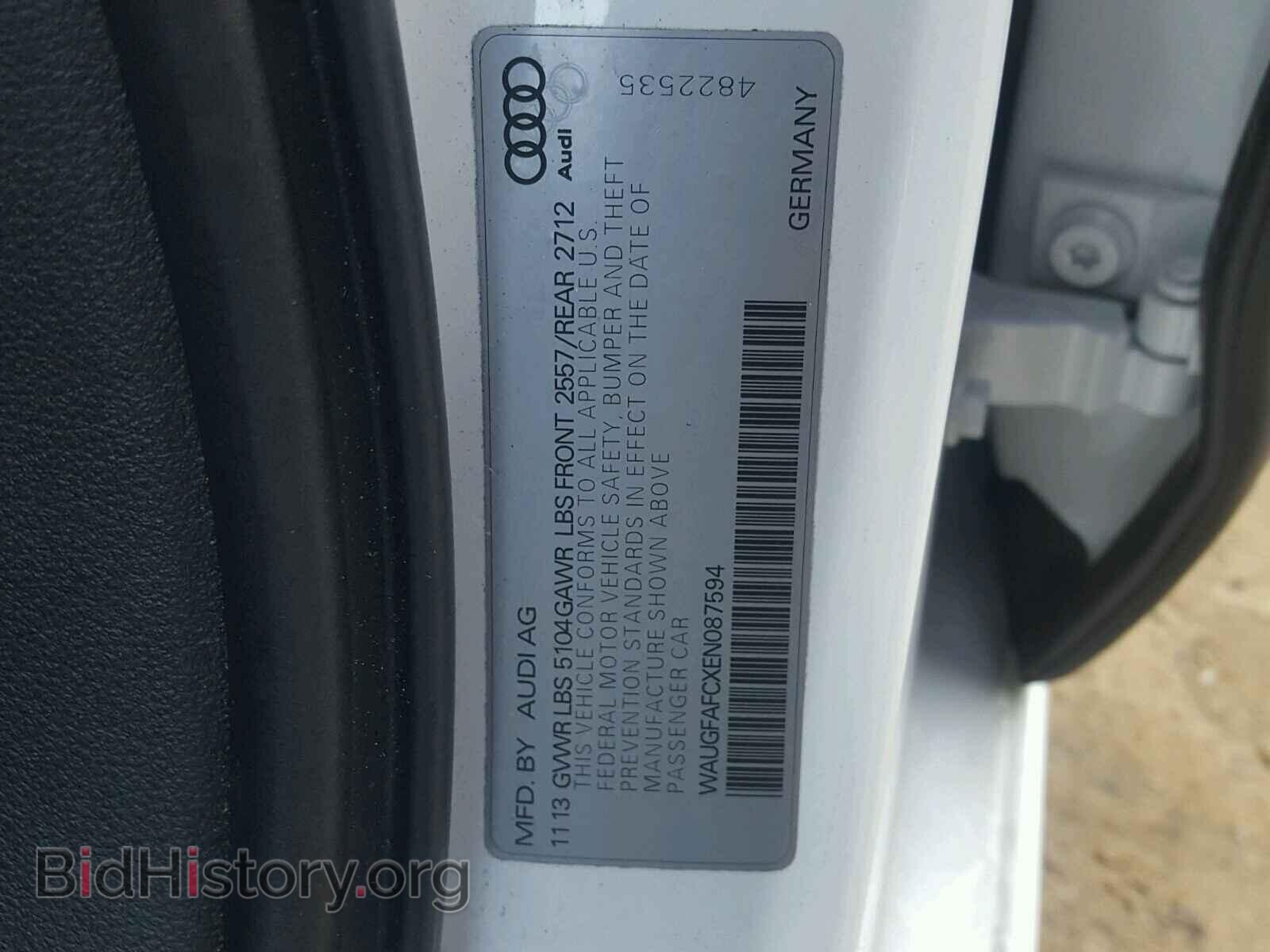 2014 AUDI A6 - VIN: WAUGFAFCXEN087594 - Фото 10