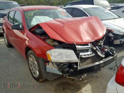 2012 Dodge AVENGER Avenger SE, красный — VIN 1C3CDZAB3CN209119, Copart