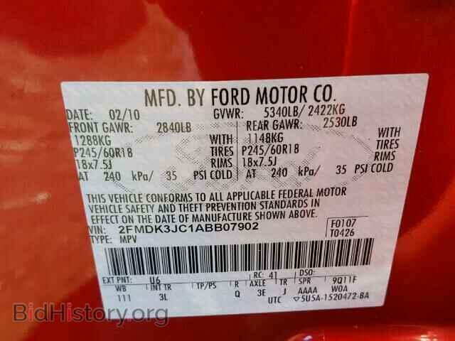 2010 FORD EDGE - VIN: 2FMDK3JC1ABB07902 - Фото 10