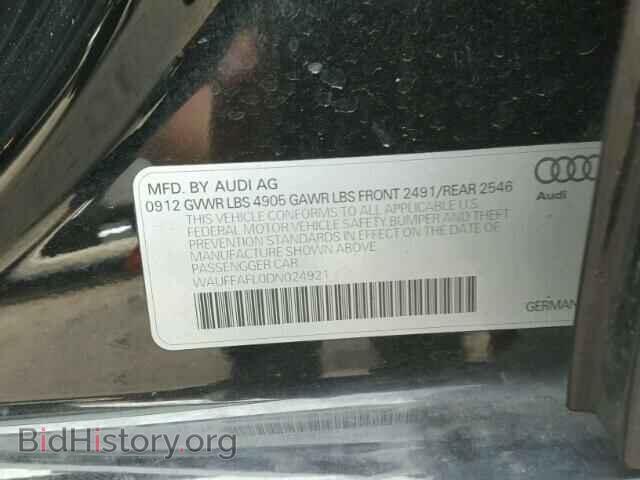 2013 AUDI A4 - VIN: WAUFFAFL0DN024921 - Фото 10